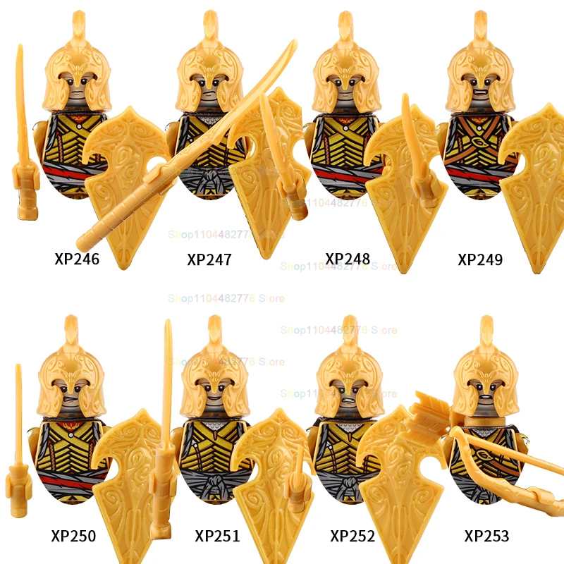 BR881 Valle medievali Kinghts Esercito Cavaliere nano action figure Ailin Guardia Elfi Orchi Soldati Guerrieri Building Blocks Giocattoli fai da te