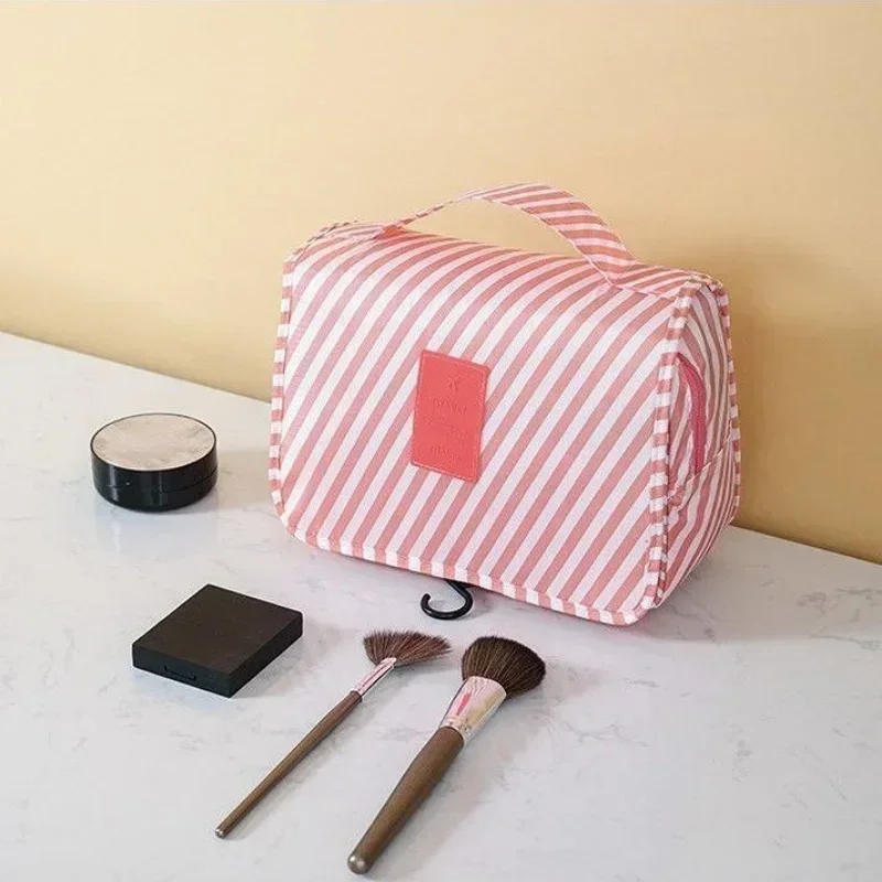 Bolsa de maquillaje impermeable de gran capacidad para mujer, bolsa de almacenamiento de artículos de tocador, organizador de cosméticos de viaje,