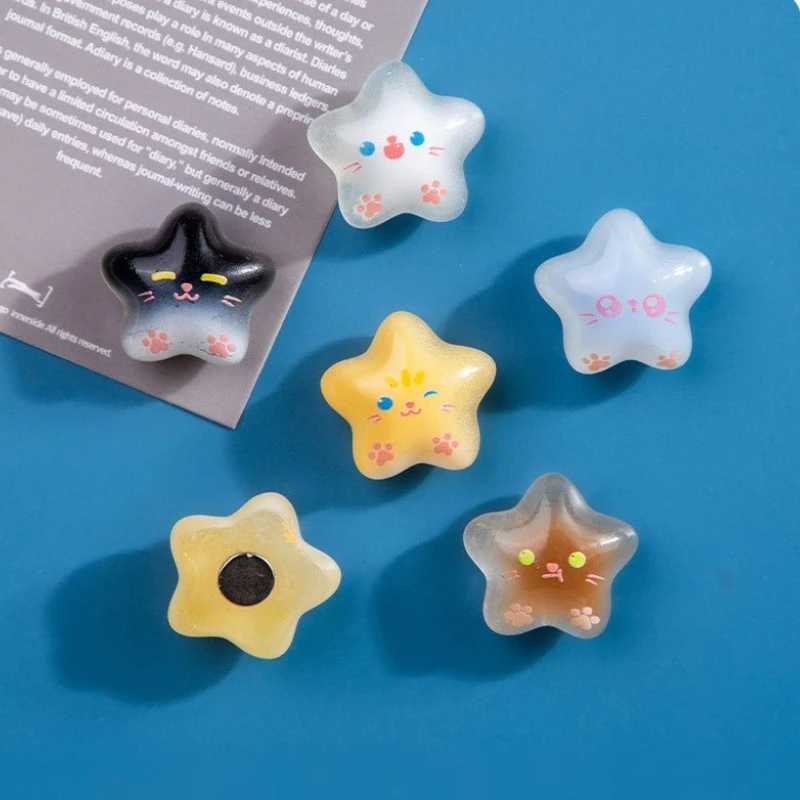 8 قطعة lucency لطيف القط التعبير مغناطيس الثلاجة صور جدار رسائل مجلس لوحة الإعلانات الديكور ملصقات مغناطيسية ديكور المنزل