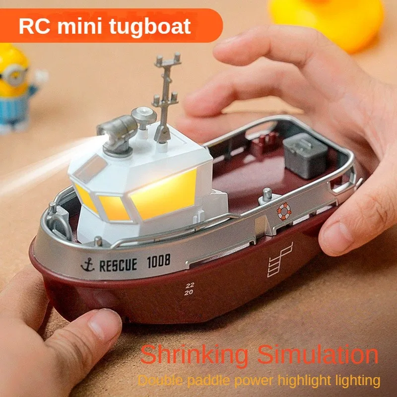 Rc mini tugboatモデル,未完成の船モデル,小型リモコン,クルーズ船,シミュレーション,電気玩具