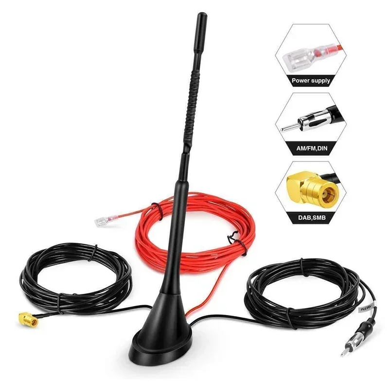 

Universal Car Roof Mast Whip Stereo Radio FM AM Signal Aerial Amplified Antenna Mast Whip Automobile Accessories Car Antenna