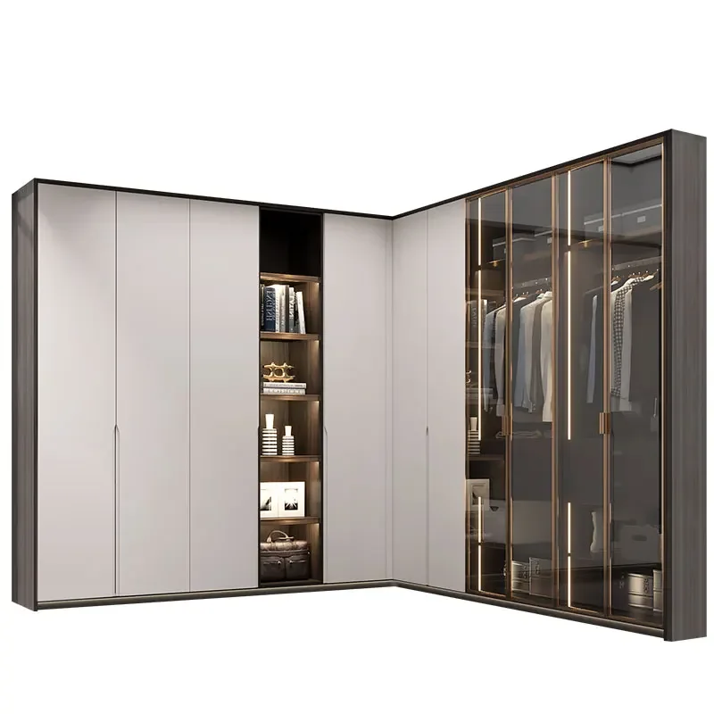 Modern bedroom set, storage, mango MDF bedroom dust wardrobe, hanging clothes wardrobe customization