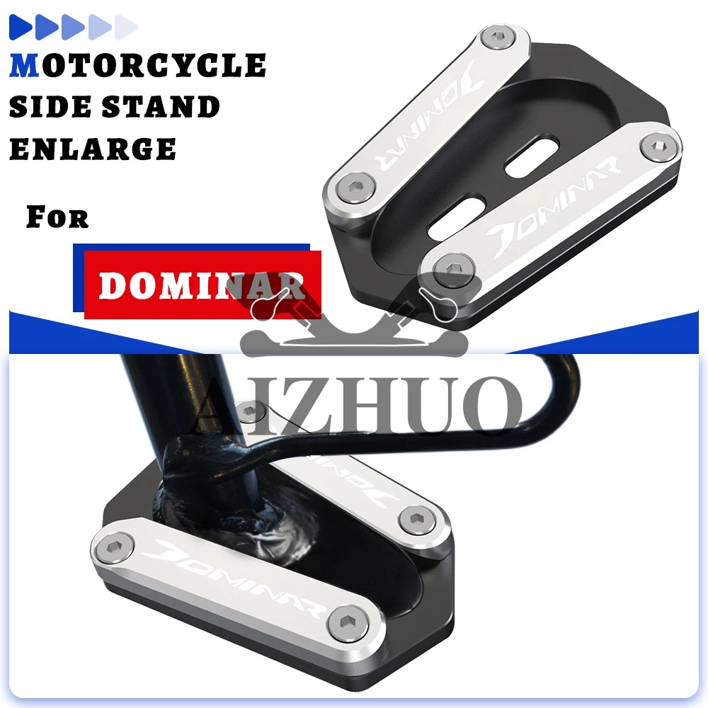 

For BAJAJ DOMINAR250 DOMINAR400 Motorcycle DOMINAR 250 400 2021 2022 2023 2024 Kickstand Extension Side Stand Enlarger Pad Plate