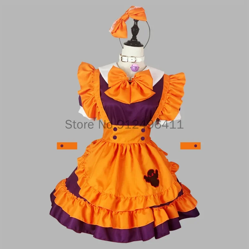 Halloween donne dolce carino Lolita vestito Sexy cameriera vestito Cosplay Costume donna francese servo Lolita Babydoll vestito uniforme vestito