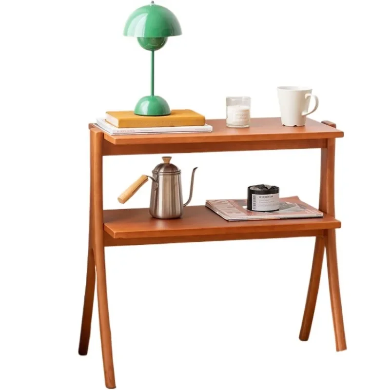 

Medieval double-layer herringbone, shelves, bookshelves, porch tables, side tables, side cabinets in the corner