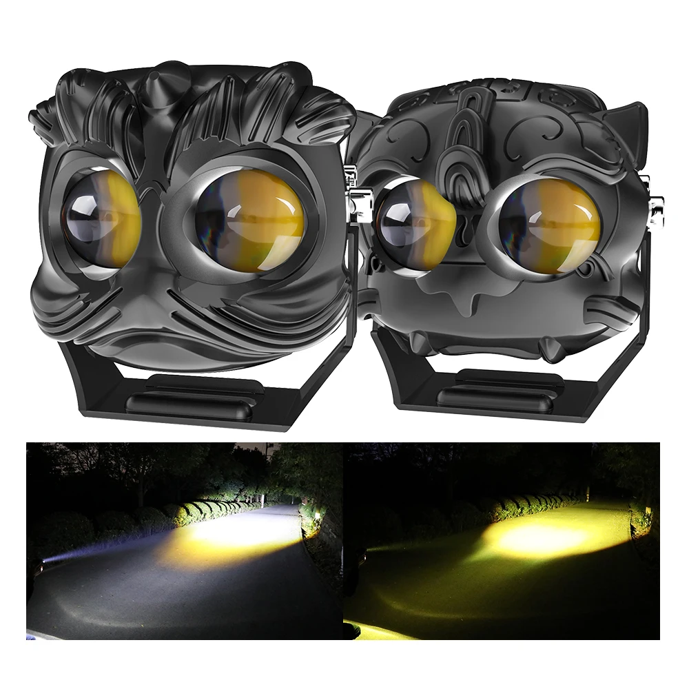 

UNISHINE 3" 120W LED Work Light Moto Spot Fog Lamp 12V 24V White Amber Combo Beam LED Driving Light For car Tractor ATV Boat