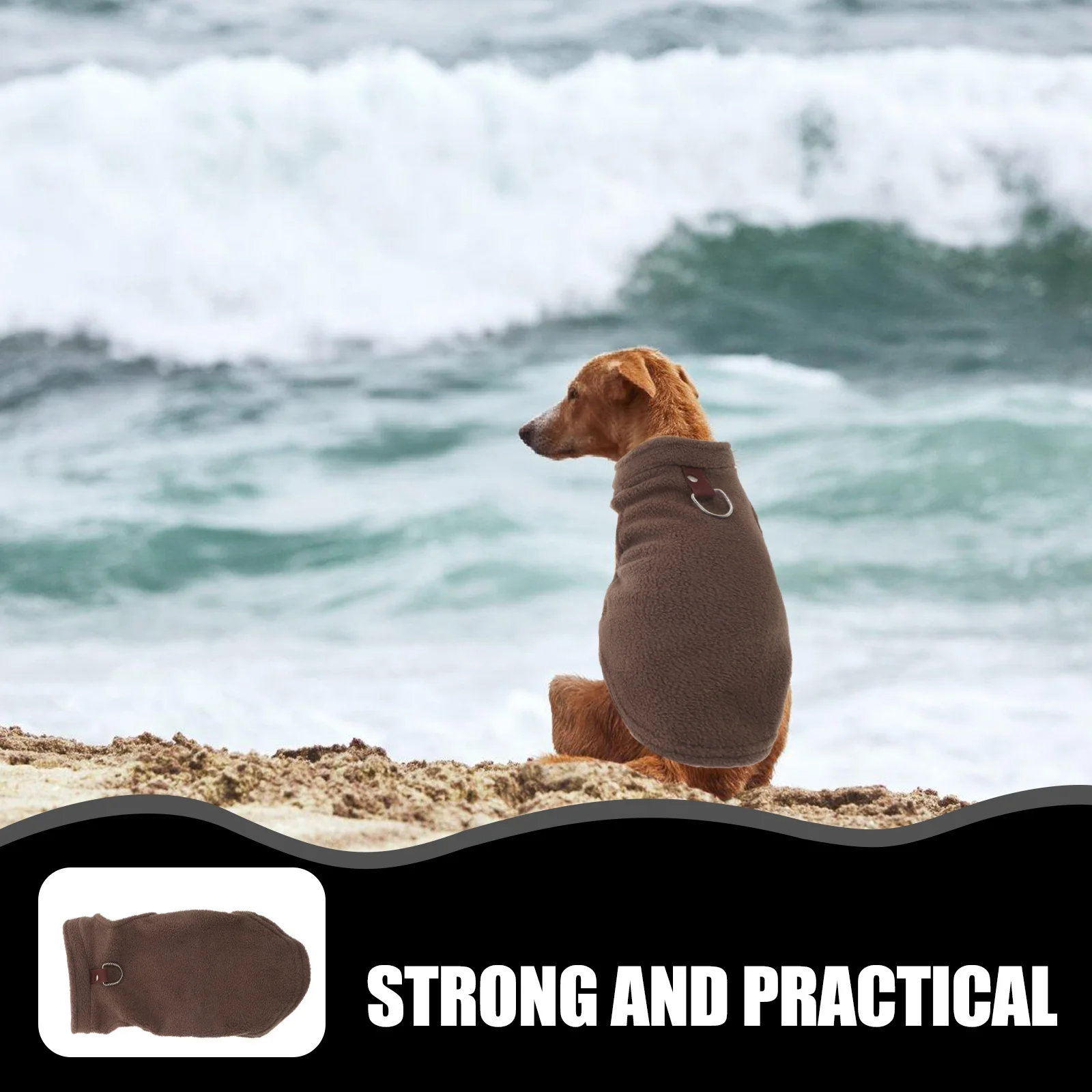 

Small Dog Fleece Vest Polar Fleece Warm Loose Fit D-Ring Attachment Winter Sleeveless Jacket Comfortable Pet Clothes Coat