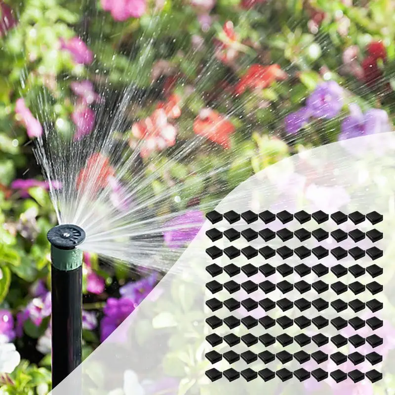 Drip Tape Row End Foldable Drip Hose Fittings Leak-Proof 5/8 Inch Water Tape End Cap 100 Pieces For Greenhouse Backyard view 2