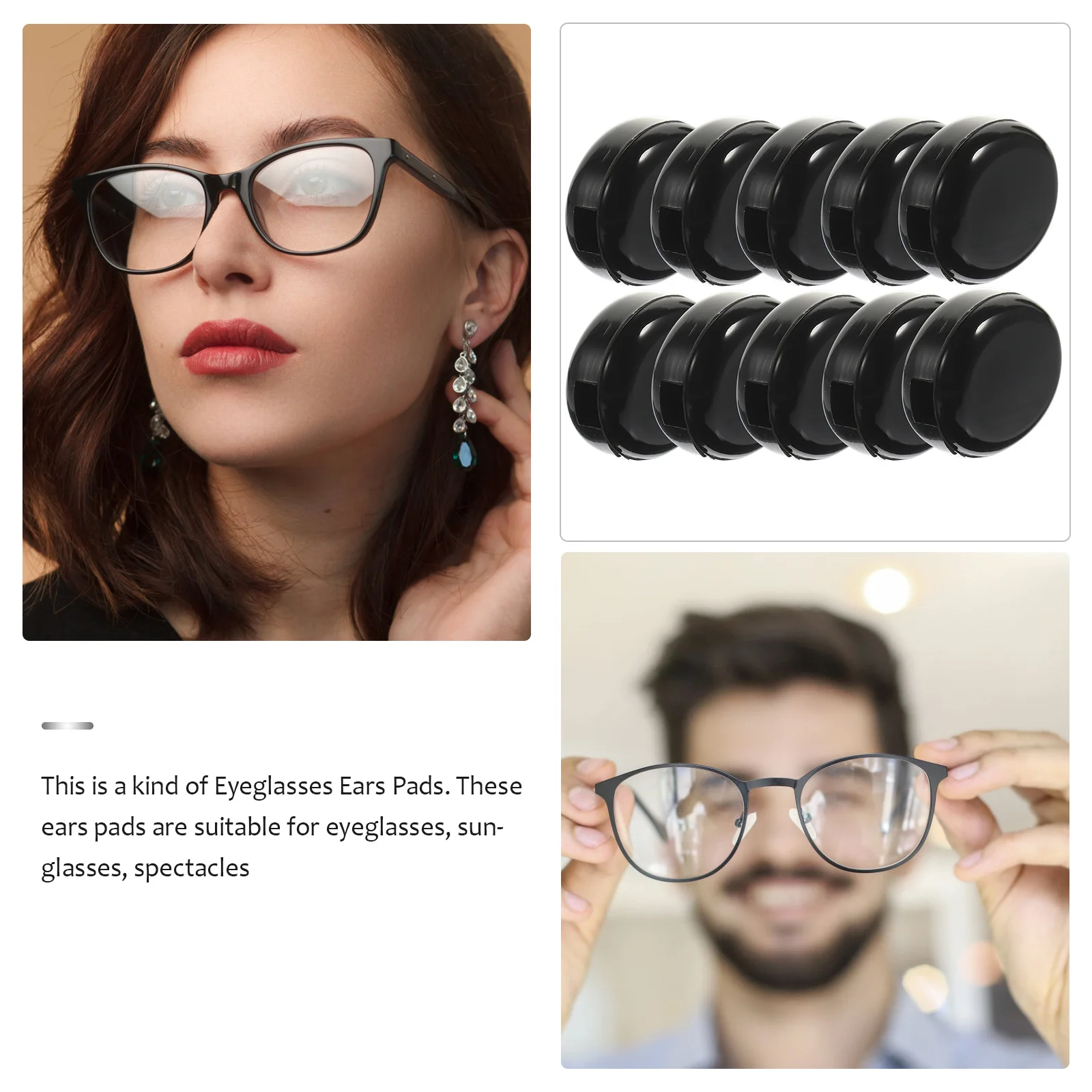 

Eyeglass Ears Pad Silicone Anti-Slip Glasses Support Comfortable Ear Cushions For Eyewear Replacement Accessories