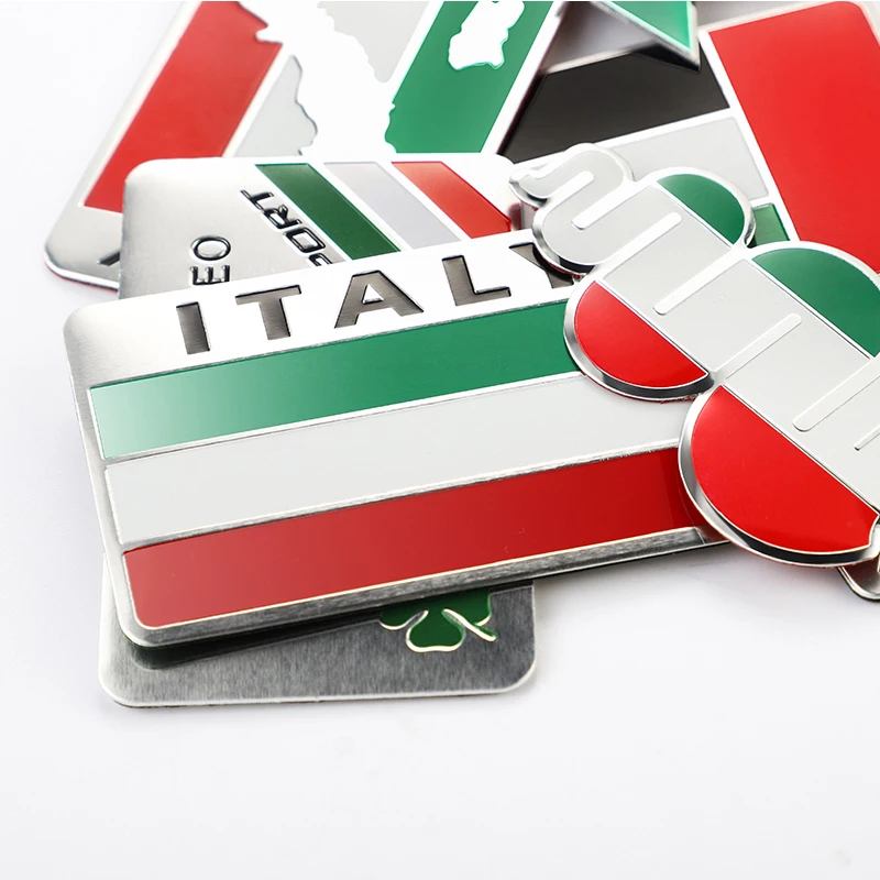 Car Stickers 3D Aluminum Auto Logos Stickers For Alfa Romeo 4C 159 Spider Giulia Giulietta 156 Tonale Car Body Decoration Paster