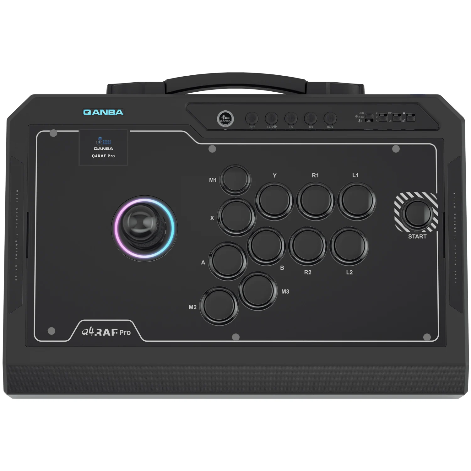 QANBA Q4 PRO 8Kアーケード対戦用ジョイスティック 11ボタンレイアウト カスタムボタンマッピング 有線/2.4G/Bluetooth接続 PC対応