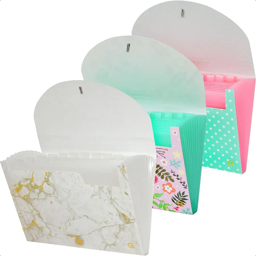 

File Folder Organizer with 13 Pocket Accordion Binder Expanding Folders for Document Receipt Paper Document Pocket Accordian Ex