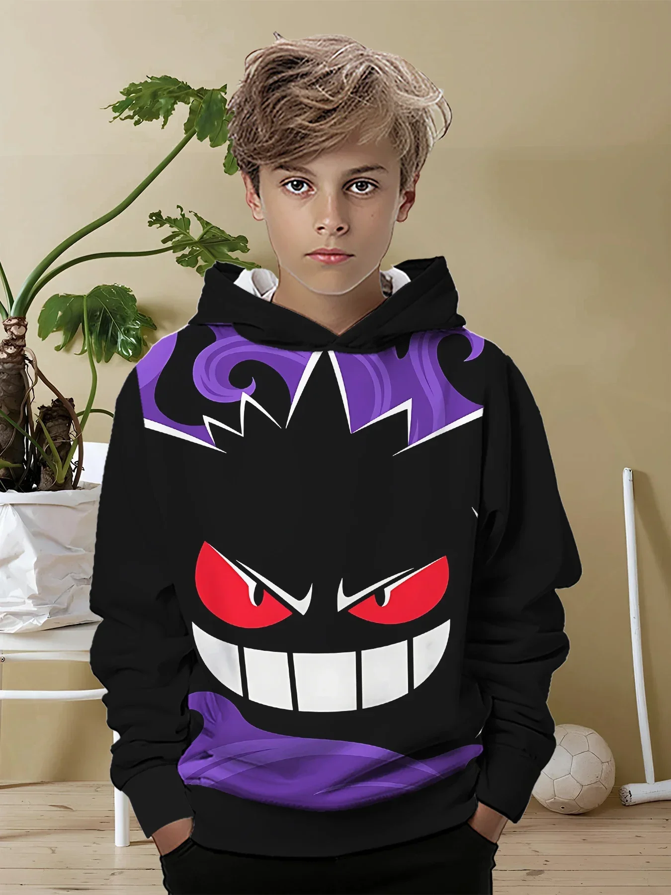 3D Print Cartoon Cute Evil G-Gengars All Seasons Children Casual Sweatshirt Cool Pullover Tops Unisex Clothes Boy Girl Hoodies