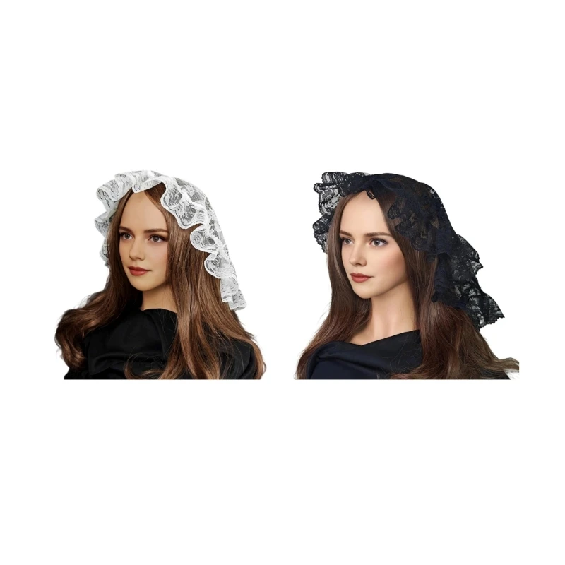 

Unique Stylish Lace Headscarf Cultural Event Church Gatherings Latin Weddings Soft Breathable Fabric