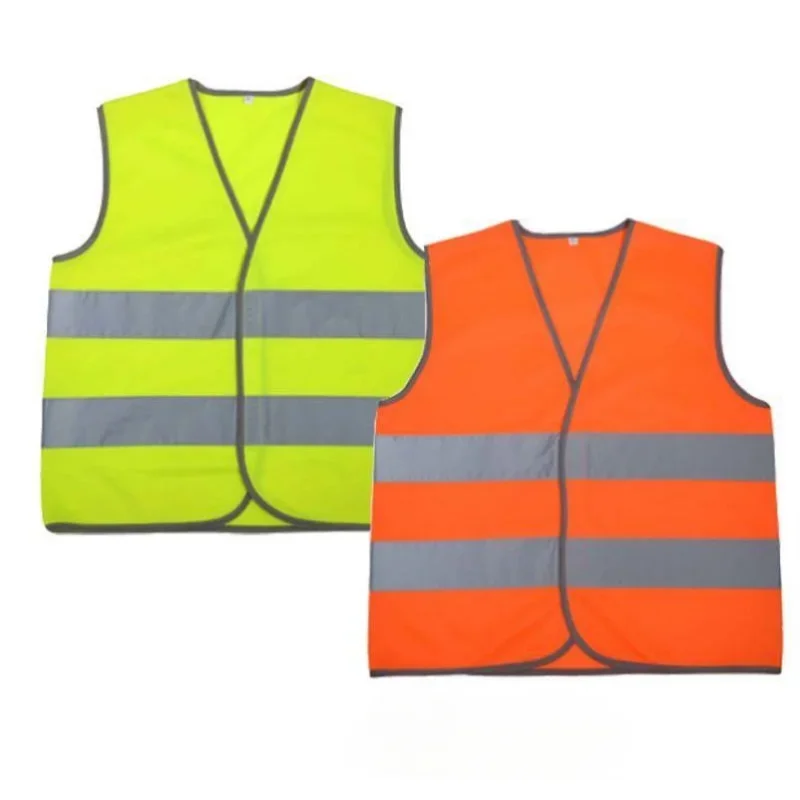 Reflective Vest Sleeveless Tops Traffic Running Safety Reflector with Reflective Stripe Fluorescent Multiple Colors