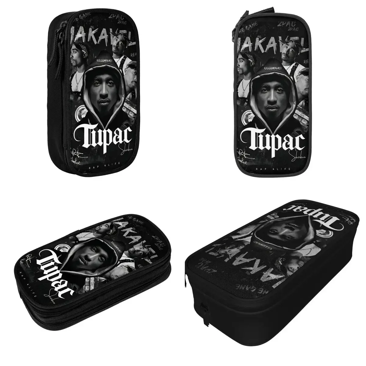 

Retro Rapper Tupacs Pencil Cases Classic Pen Holder Bags Student Big Capacity School Supplies Cosmetic Pencilcases