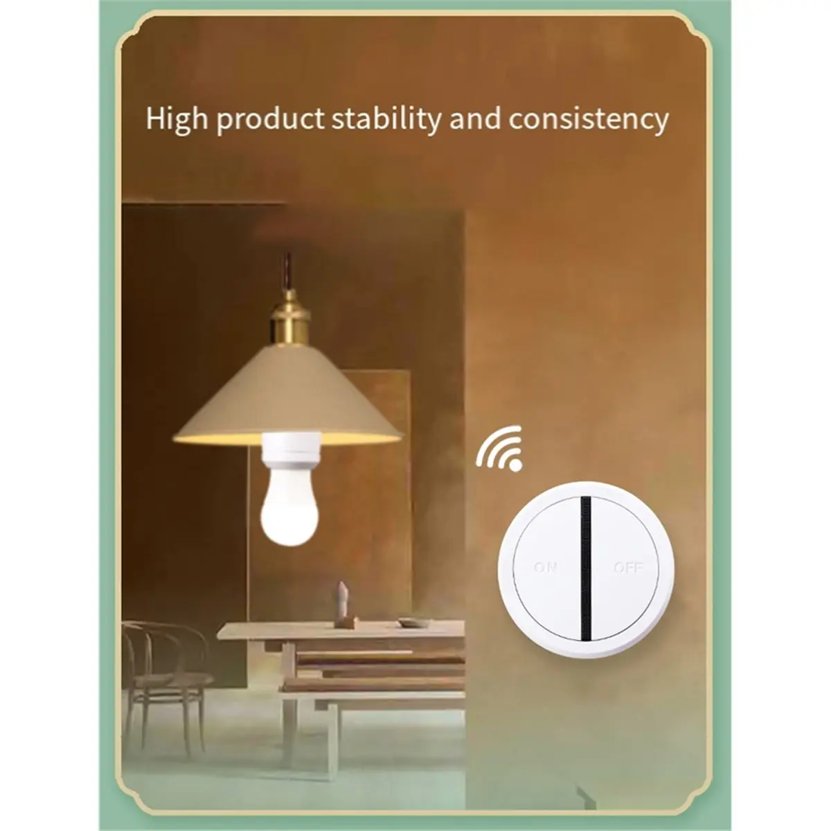 B21B 1set Wireless Lamp Head Remote Control Household Waterproof Switch Wooden House Homestay Modification Wiring Free Switch
