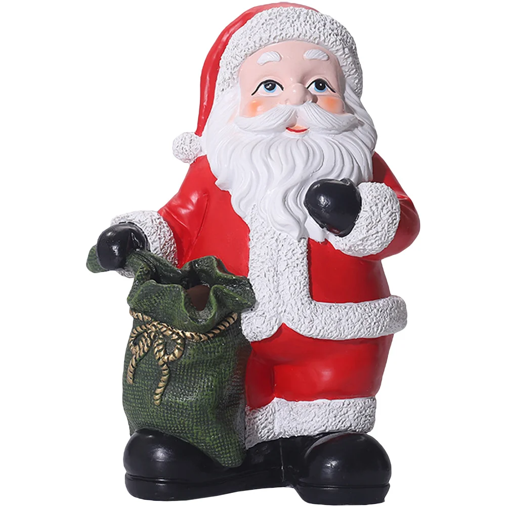 

Santa Claus Resin Flowerpot Decorative Christmas Santa Claus Vase Craft Home Desktop Decor Creative Xmas Ornament
