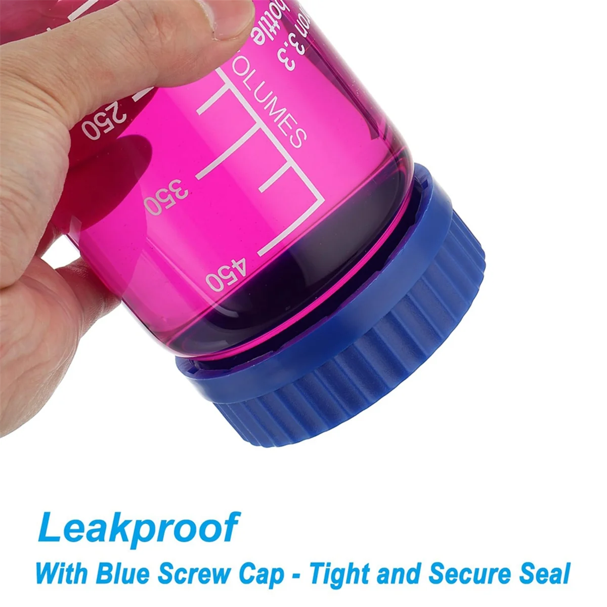 붕규산염 유리 넓은 입 눈금 둥근 병, GL32 나사 캡, 4 팩, 보관 병, 150ml