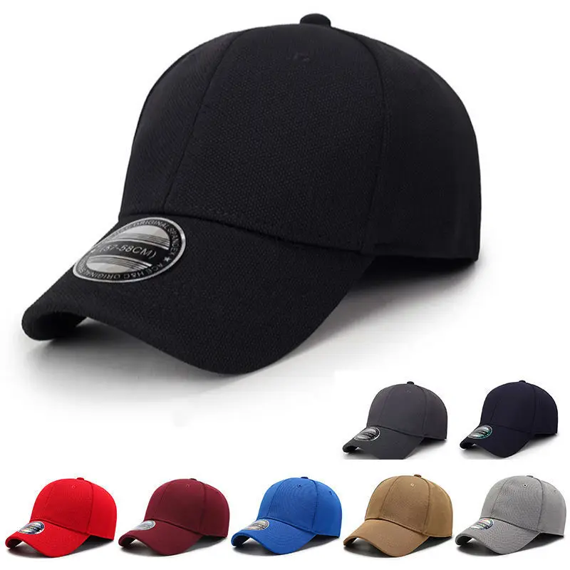 Custom Logo Fitted Baseball Cap Closed Back Curved Brim Sun Hat Unisex Casual Streetwear for Men Women Spring Summer Autumn