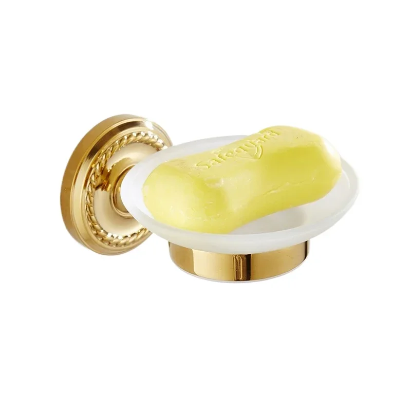 

Golden soap box, all copper, home box/creative plate, European rack, wall-mounted box drain