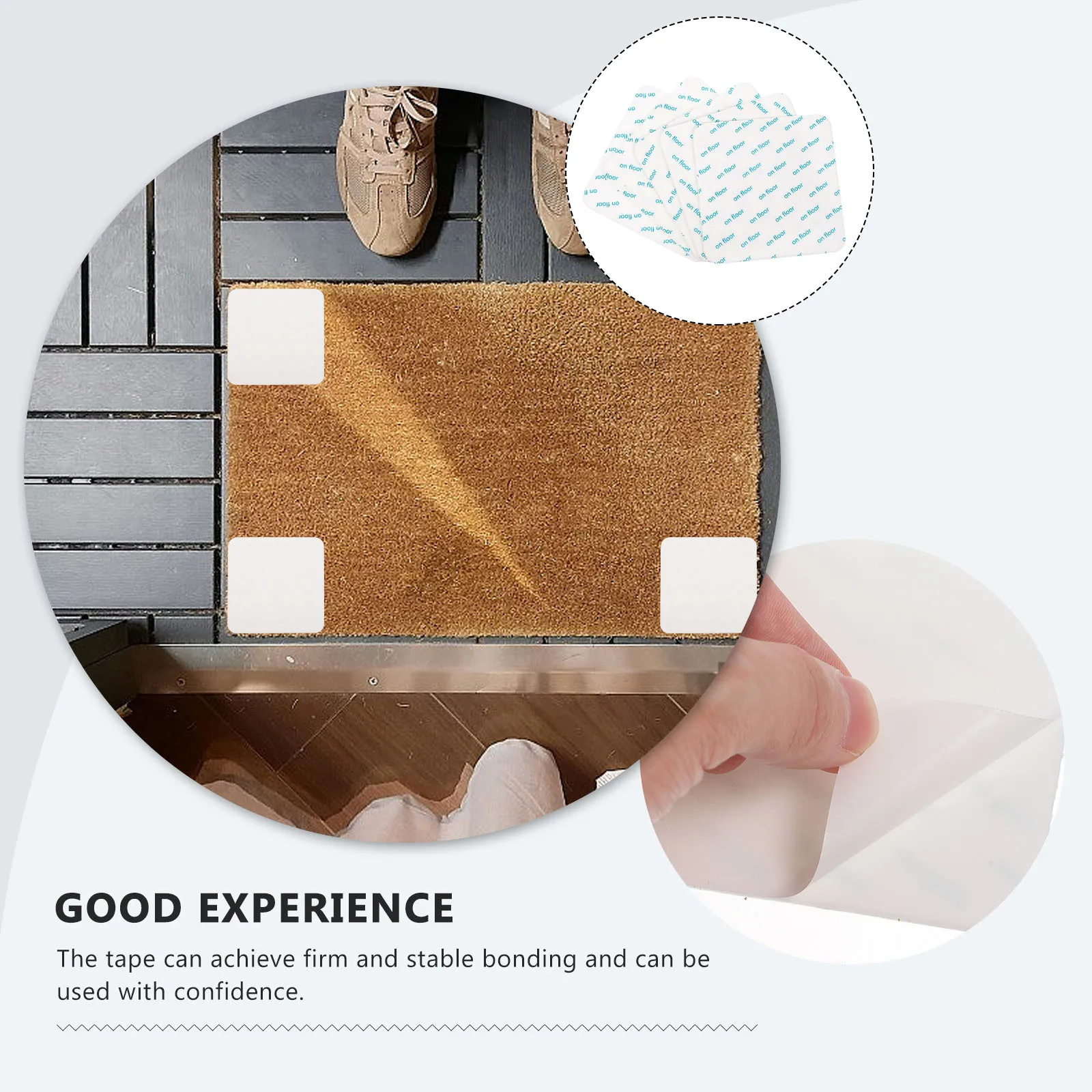 12 قطعة منصات الشريط عدم الانزلاق السجاد للبلاط الأرضيات الخشبية مكافحة الشباك البساط المثبت السجاد القابض الشريط للسجاد #2
