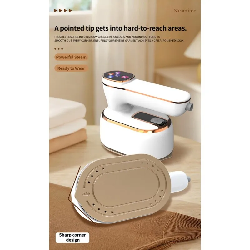 Appliance Parts Handheld Garment Steamer Steam Iron-Compact Foldable Design-Dual Voltage For Travel EU Plug