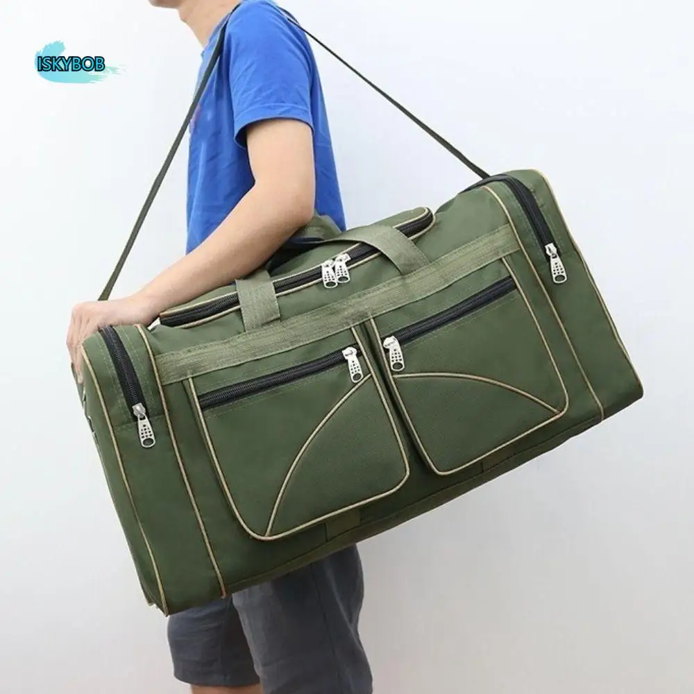 سعة كبيرة حقيبة السفر القماش الخشن أكسفورد القماش مقاوم للماء حقيبة رياضية خارجية متينة متعددة جيب حقيبة قاعة رياضة الأنشطة في الهواء الطلق