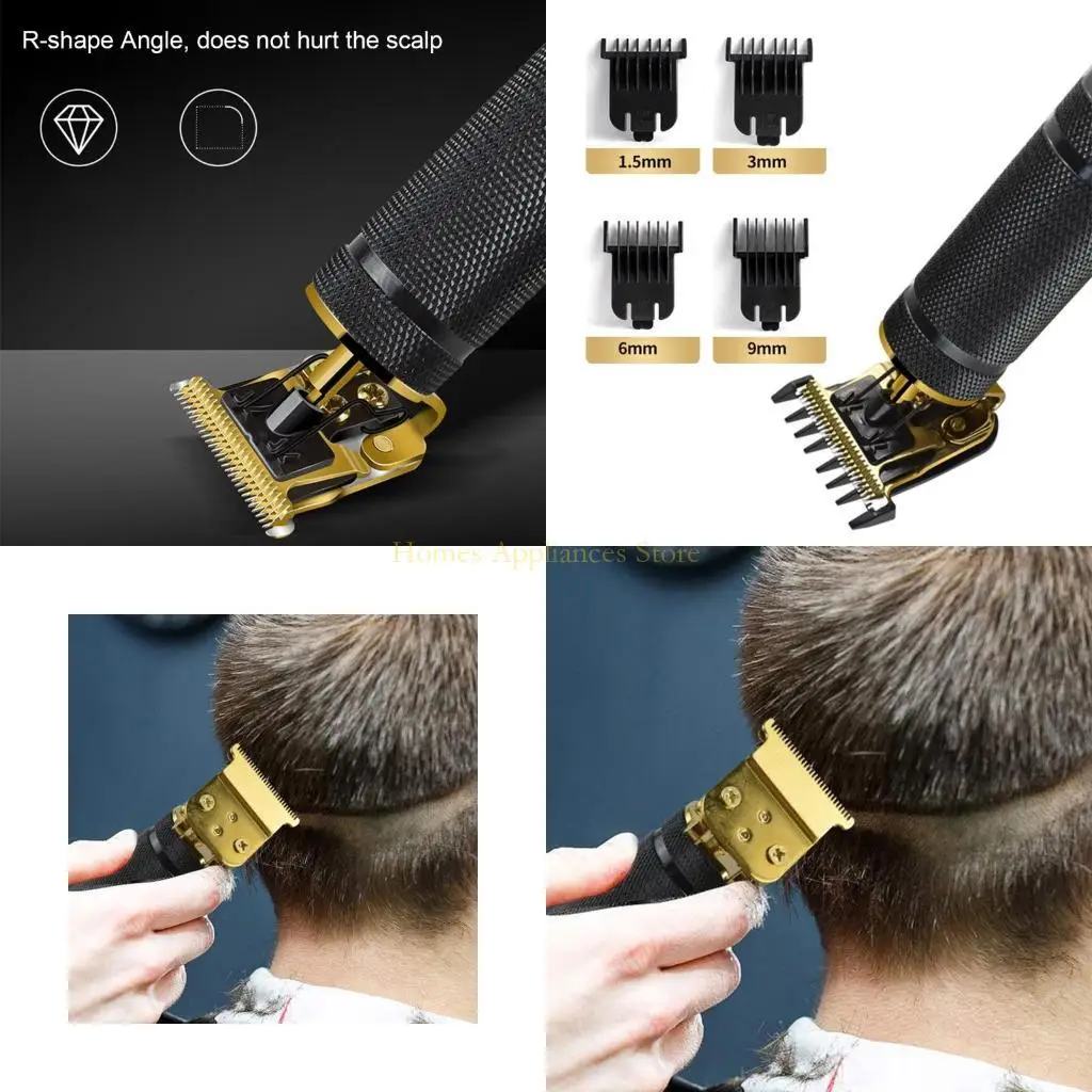 

D0AB Профессиональный беспроводной обстановка для волос триммер 0 мм лысой, Clipper T-Blade