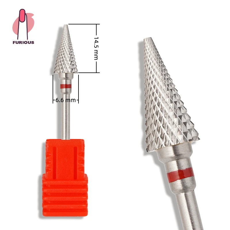 Hoge kwaliteit taps toelopende nagelboor braambits voor manicuremachine voor nagelriemgel polijsten verwijderen thuissalon