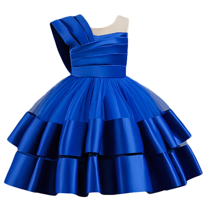 New High Quality Pricness Girls Party Tutu Ball Gown  Dress Children Kids Elegant Evening Dress Clothing for 2-8 years Wear