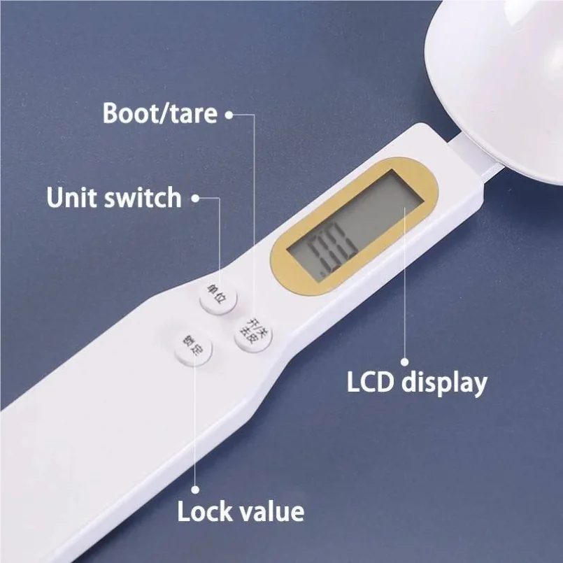 Picture 6: Digital Measuring Spoon 500g 0.5g LCD Electronic Kitchen Scale Food Spoon Scale Mini Kitchen Tool For Milk Coffee Sugar Scale