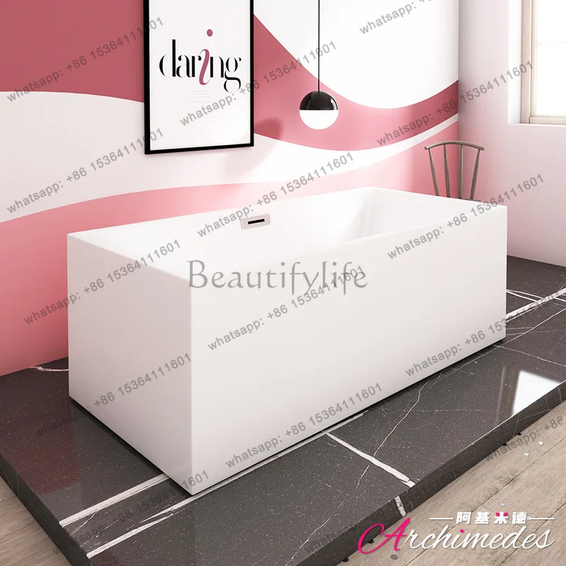 

1.7 meters rectangular acrylic independent bathtub AJ-6007 full skirt bathtub
