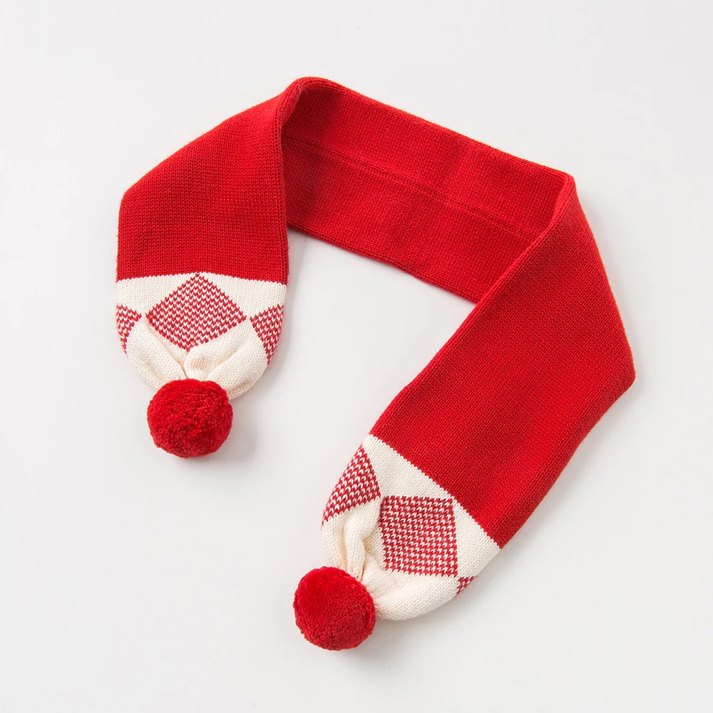 Dave Bella, bufanda para niños y niñas, bufandas de algodón para bebés de invierno, cuello rojo, cosas más cálidas, pañuelo elegante para niños DB4254996