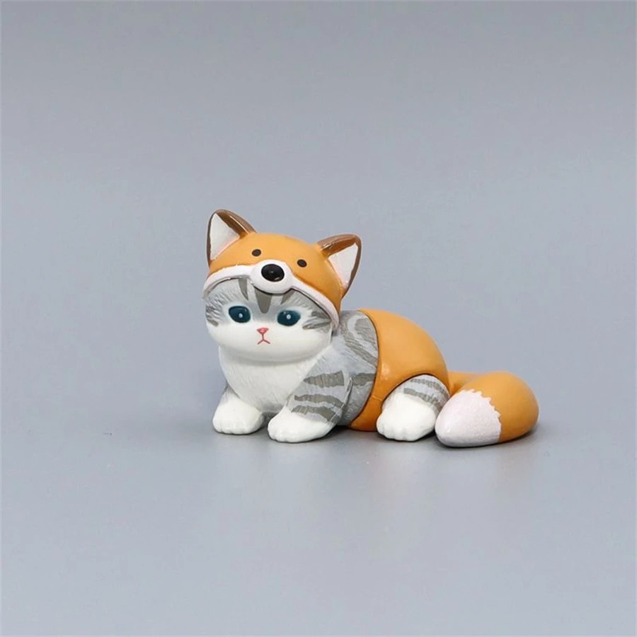 โมฟูแซนด์ แมวสวมชุดสัตว์ ฟิกเกอร์น่ารัก แอคชั่นฟิกเกอร์ ปลาหมึก นกเพนกวิน นาก ของตกแต่งโต๊ะ สำหรับเป็นของขวัญ