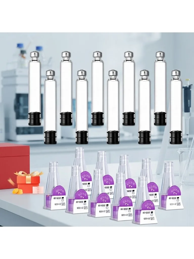 10-100 Stück 3ml Peptid-Insulin-Pen-Kartuschen, 3ml Kartuschen Kompatibel mit Wiederverwendbarem Injektionsgerät + 10 Stück Pen-Nadeln für Insulin