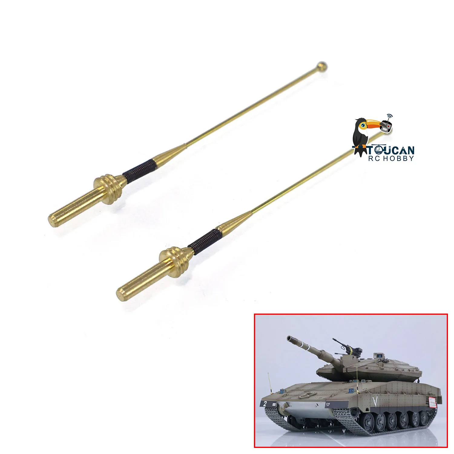 Toy Tank Metal Short Antenna for Heng Long 1/16 IDF Merkava MK IV 3958 Remote Control Tanks Model Parts TH23201-SMT9