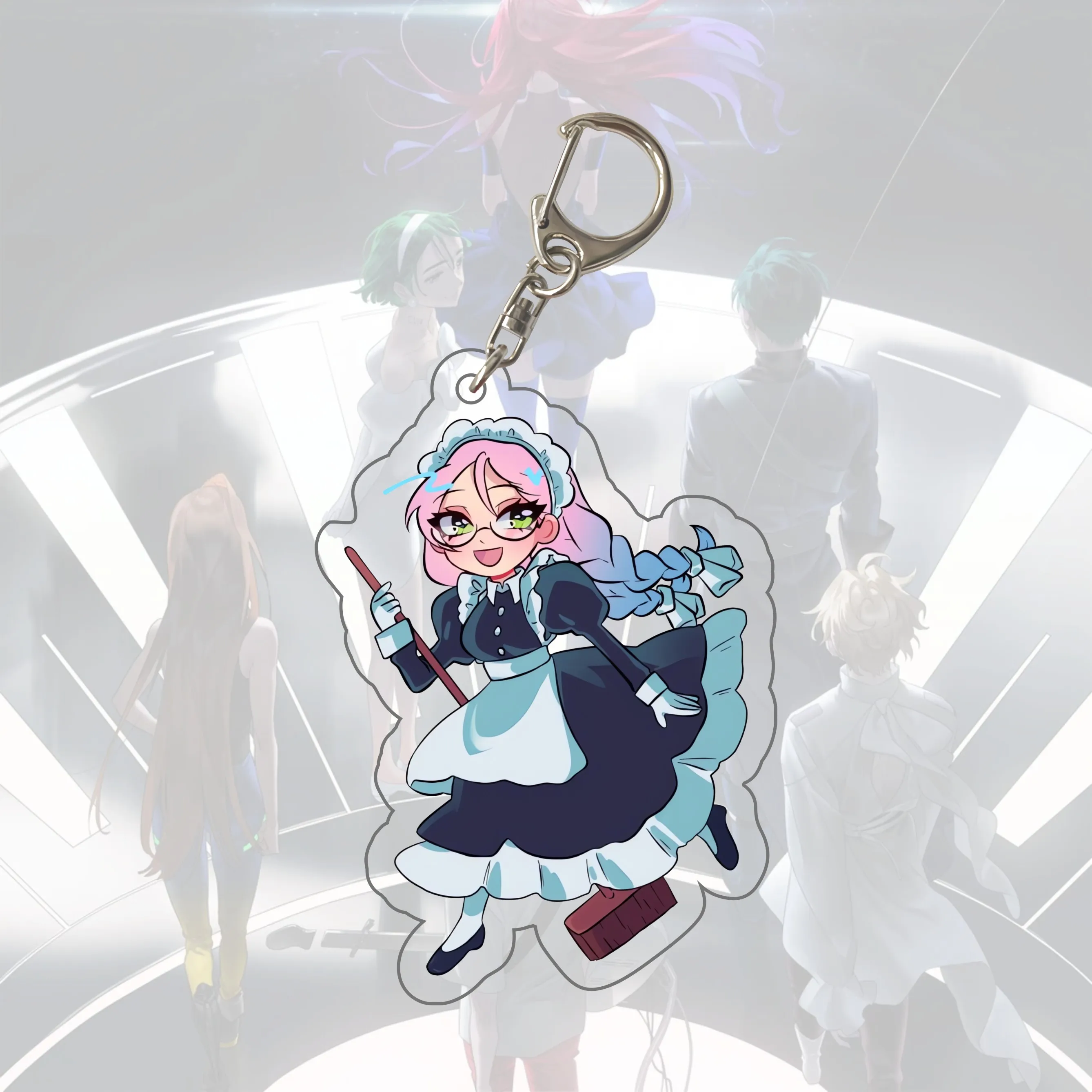 شعبية أنيمي الغريبة المرحلة 6 سنتيمتر سلاسل المفاتيح لوكا إيفان Till Mizi Hyuna Sua للمرأة اكسسوارات حقيبة Keyrings مجوهرات المشجعين الهدايا