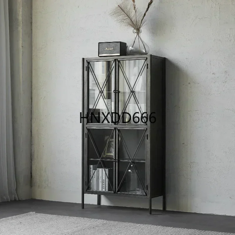 

Sideboard Living Room Metal Curio Display Nordic Light Luxury Distressed Entrance Cabinet