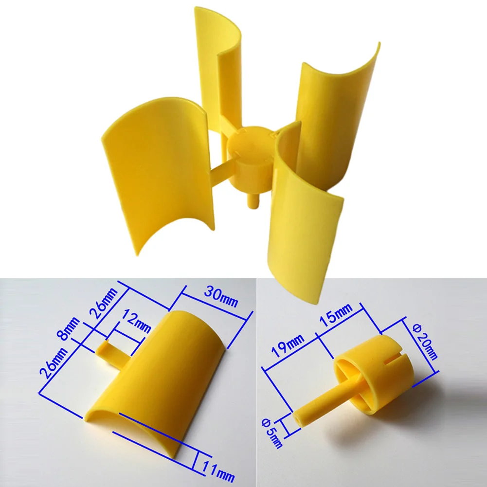 Ostrza ogrodowe do biura Mały zestaw DIY Akcesoria do produkcji ostrzy Mini ostrze turbiny wiatrowej Małe zadziory do przodu