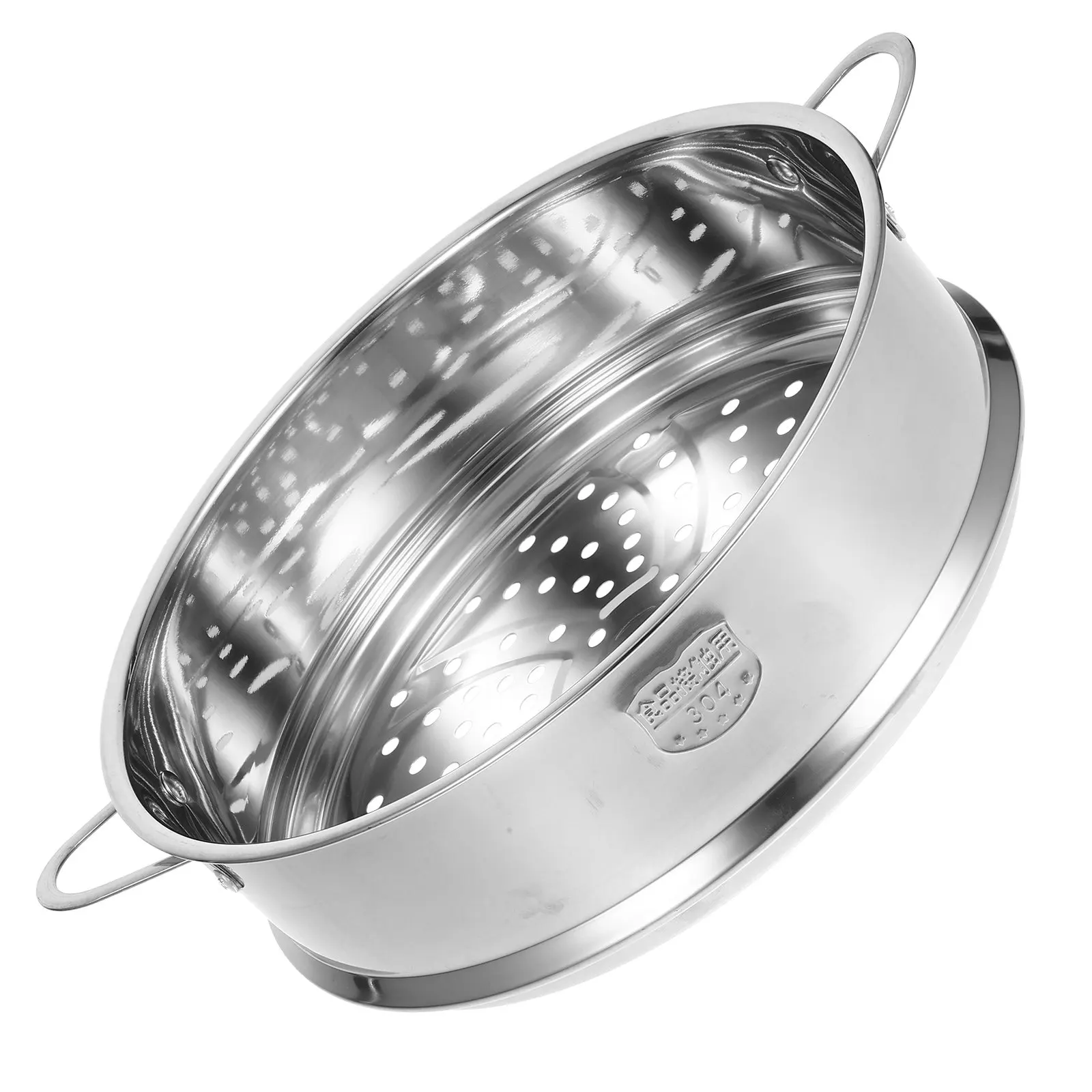 

Stainless Steel Steamer Basket with Handle Premium Kitchen Steaming Basket for Food Buns Vegetables Eggs Seafood Household