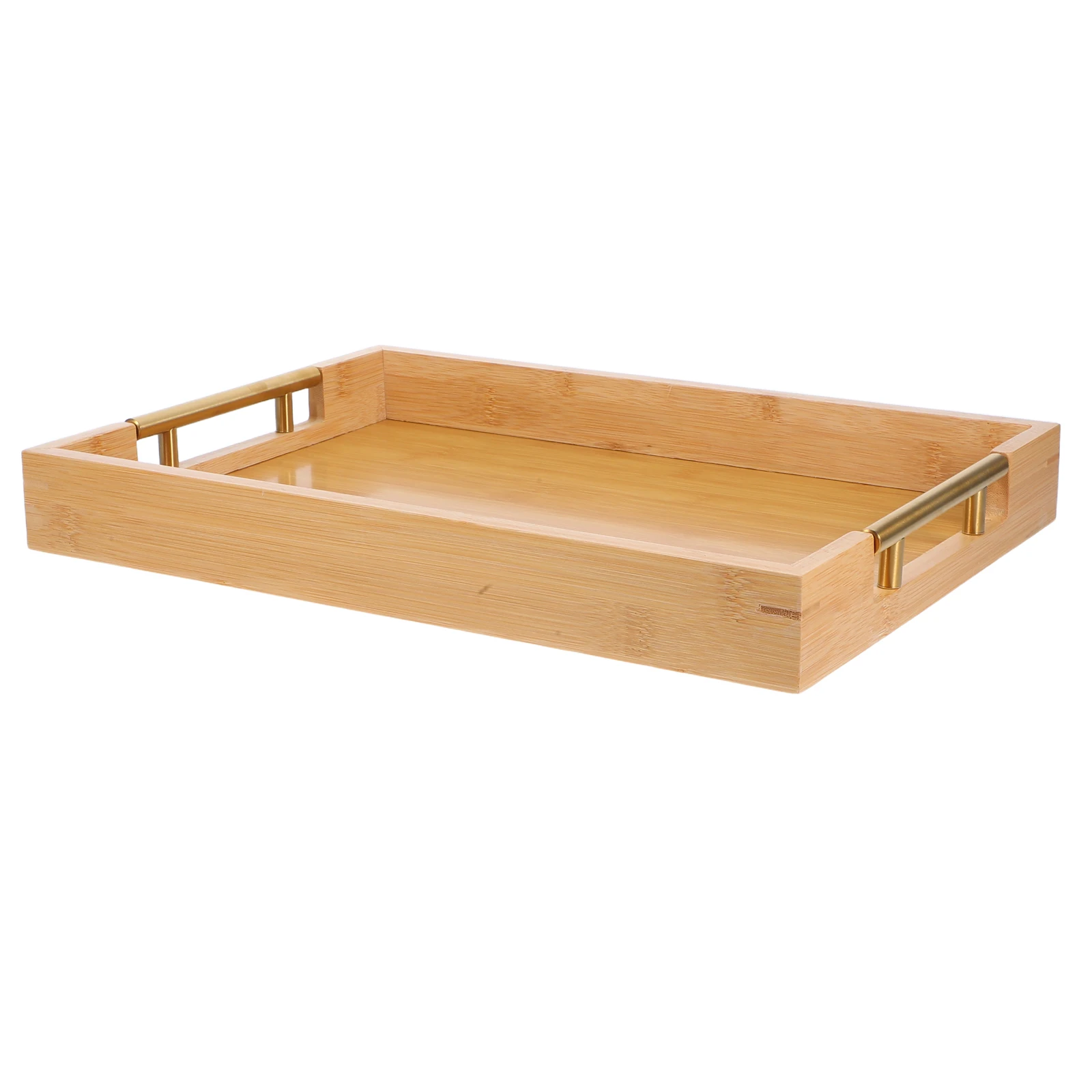 

Bamboo Tray 16 14x11 81inch Sturdy Handles Decorative Wooden Serving Tray Coffee Table Breakfast Non Rectangle