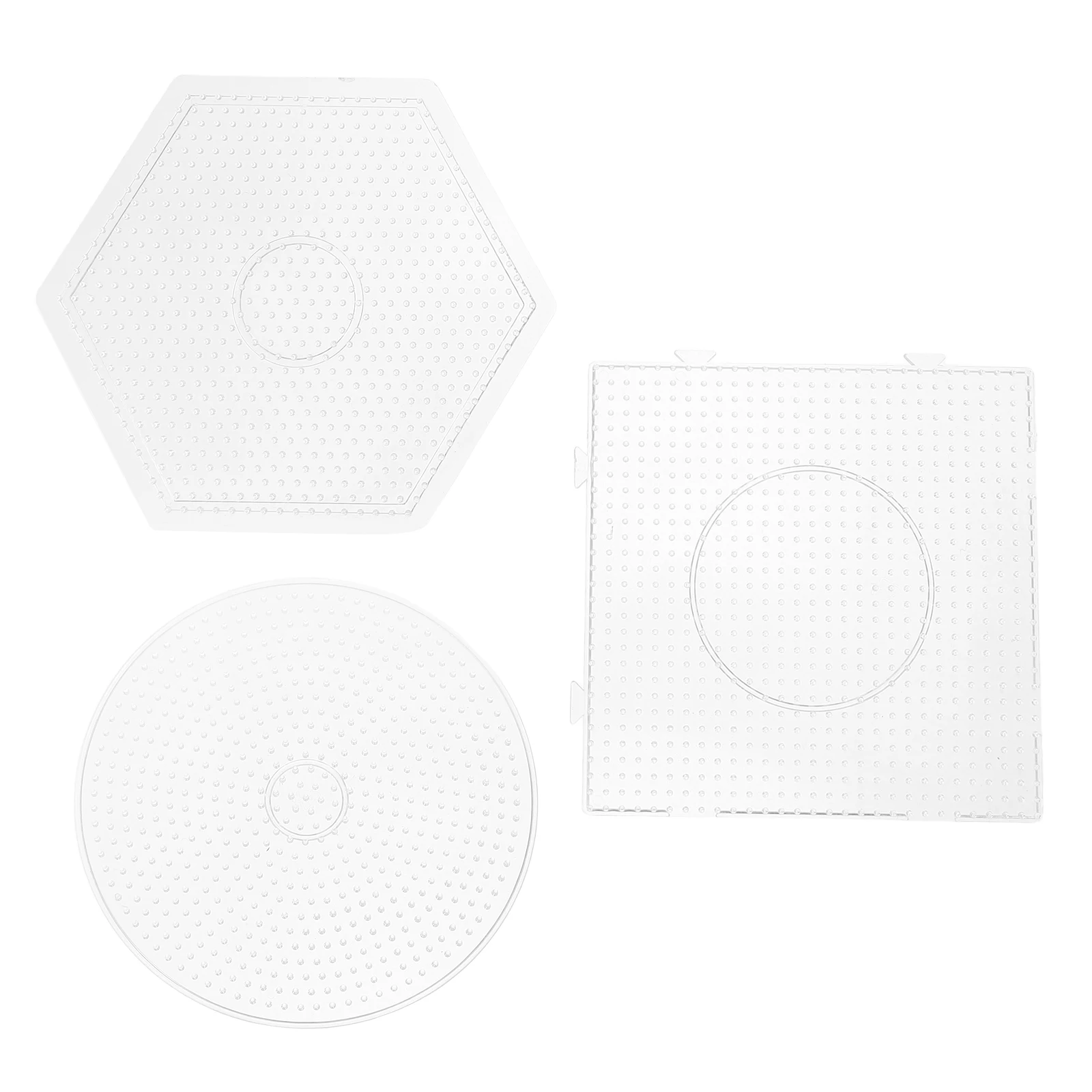 

3pcs Fuse Beads Boards Plastic Pegboards Kids Craft Tool DIY Educational Large Panels Pindou Templates Jewelry Tools