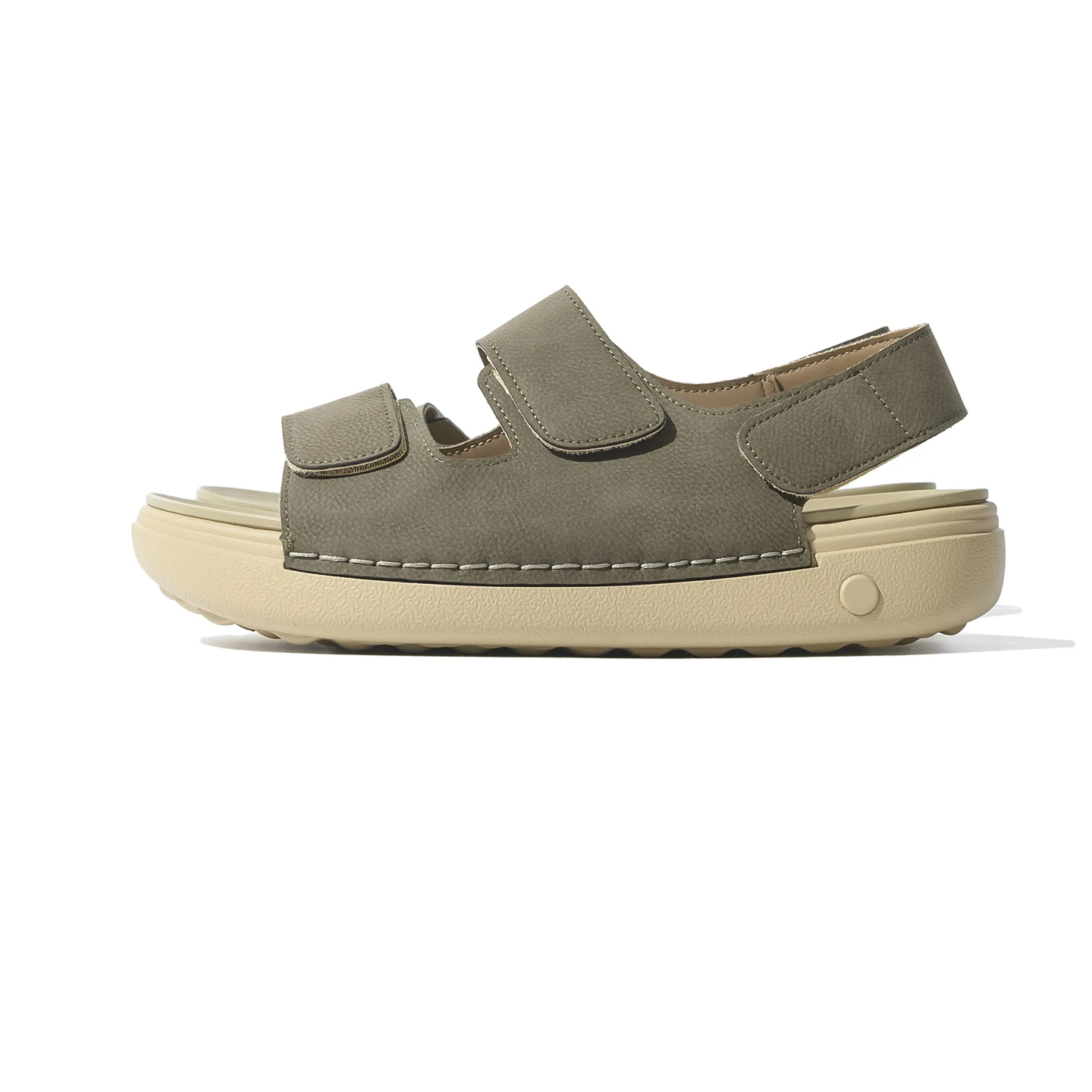 Adjustable Magic Tape Soft Bottom Casual Shoes Men's Summer New Anti-Slip Wear-Resistant Flat Head EVA Material Fashionable