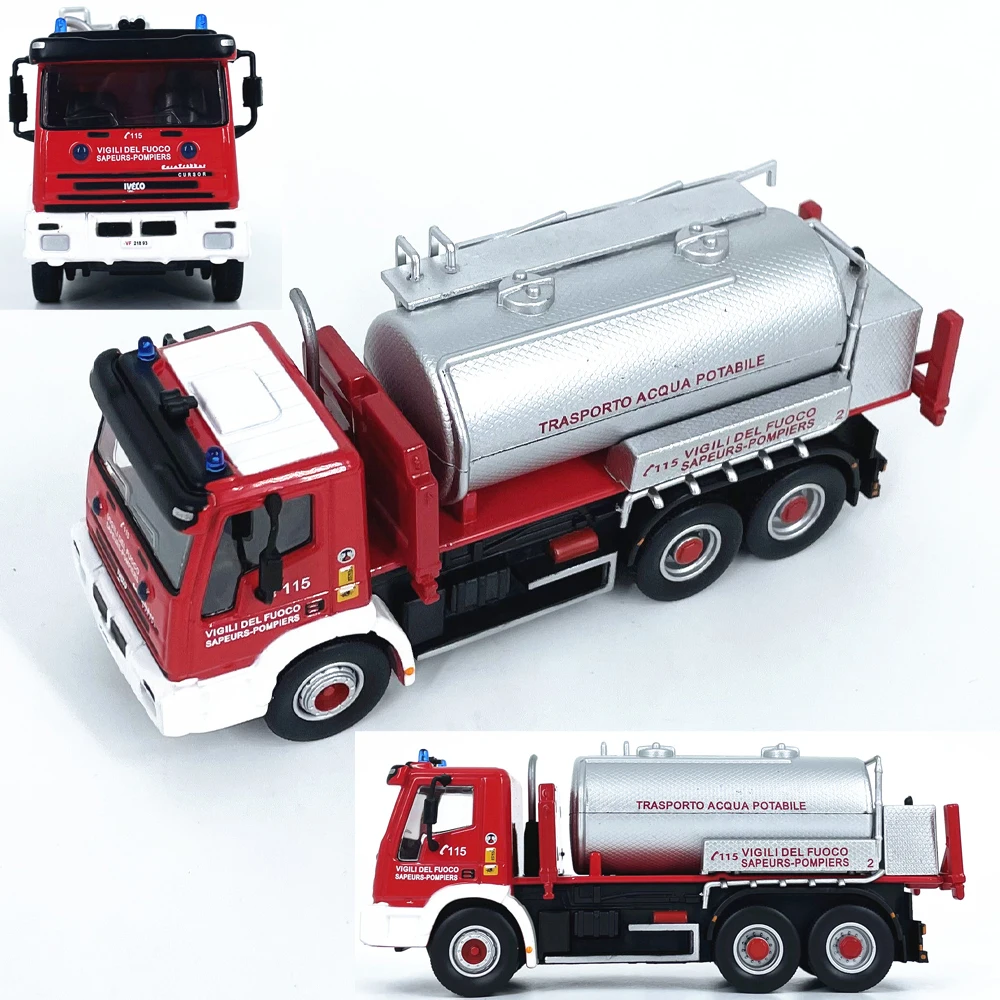 Diecast escala 1:64 italiano 2005 Iveco 380E motor de bomberos coche en miniatura de aleación juguete coleccionable regalo recuerdo adorno de exhibición