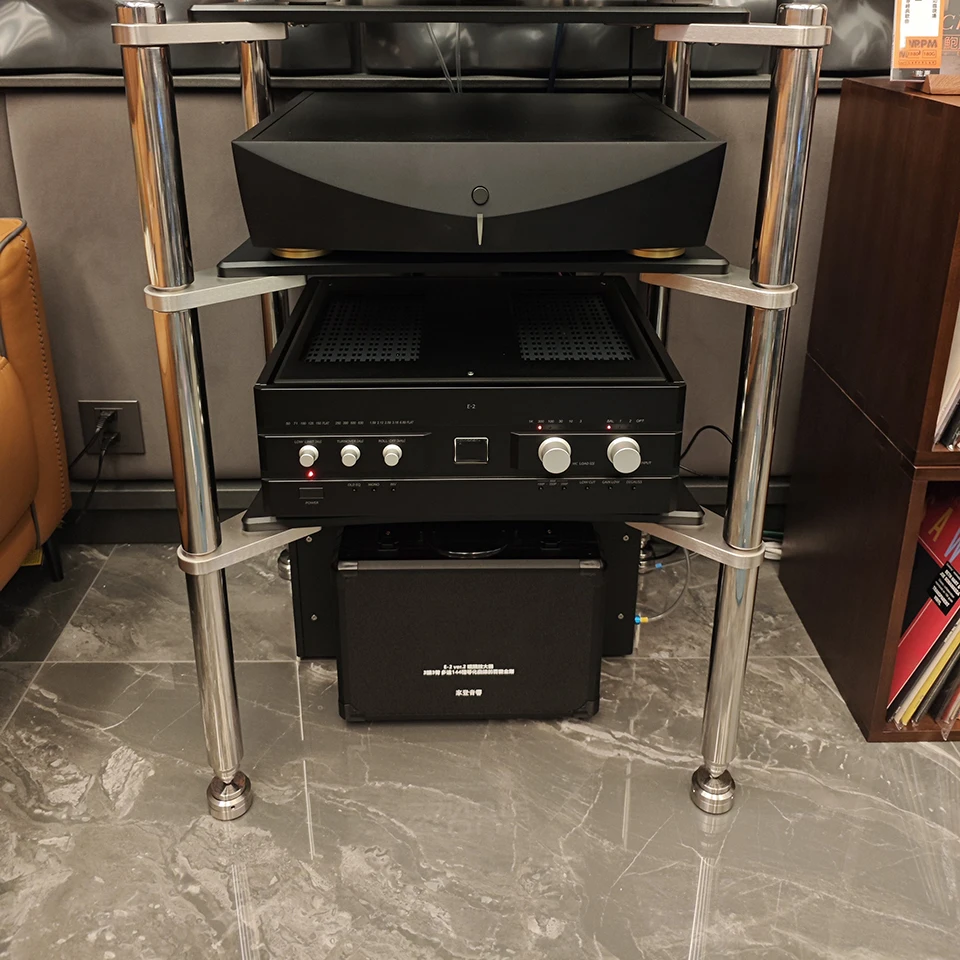 Edelstahl-Keramikkugel-Isolationsfüße, Stoßdämpfende Spike-Pads für Standlautsprecher, Verstärker und CD-Player – Detail 6