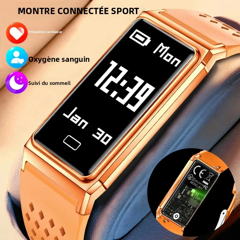 Bracelet intelligent LIGE ultra-fin pour femmes et hommes, surveillance de la santé haute précision, rappel d'appels sportifs, montre intelligente pour Android iOS