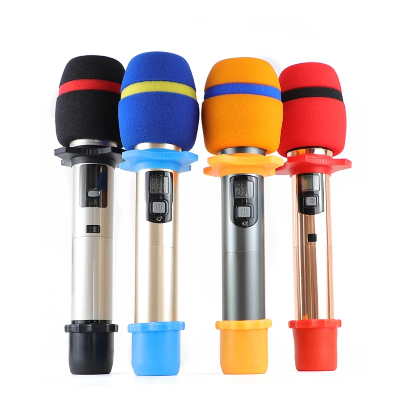 2Sets Anti Slip Handheld Microphone Protection Silicone Ring Anti Rolling Bottom Rod Sleeve Microphone Windscreen Covers for Mic