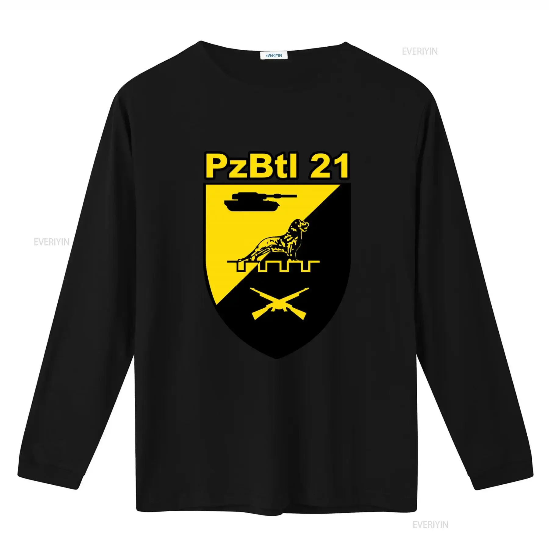 PzBtl 21 Tank Battalion Bundeswehr Bw Coat of Arms Badge Emblem T shirt for Fashion Casual vintage Washed Top For Everyday Wear