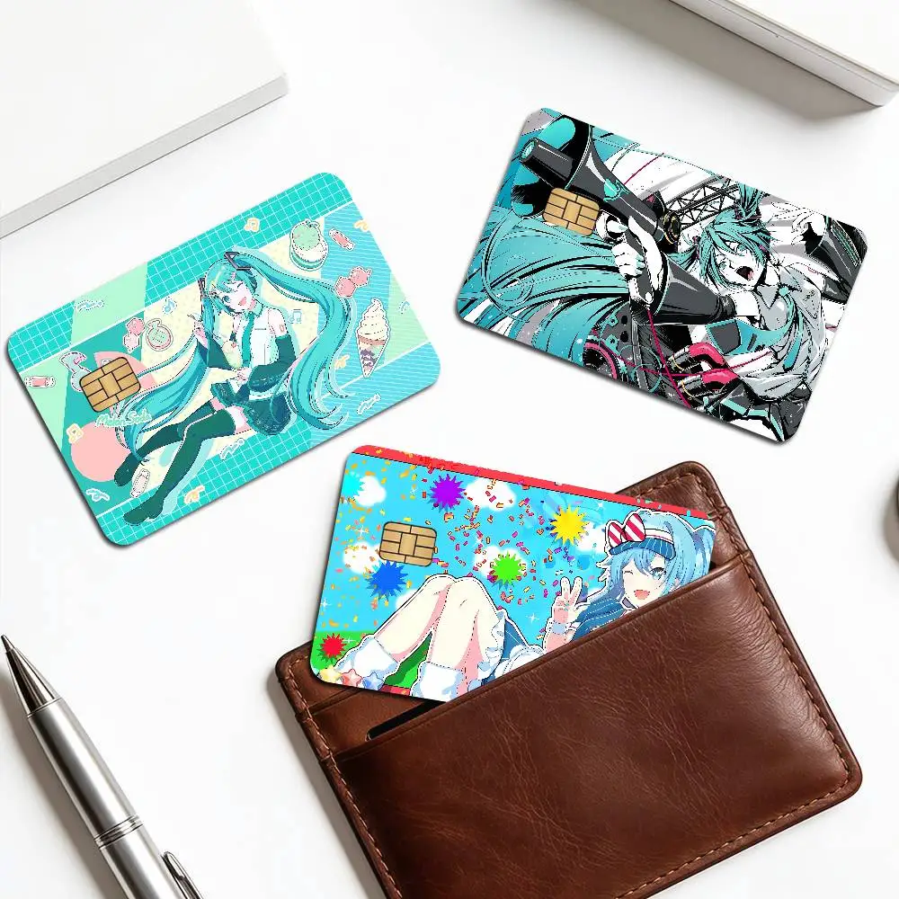 Popular Singer M-Miku Cute 100% Hot Sale Amine Credit Debit Bank Card Bus Card Film Skin Sticker